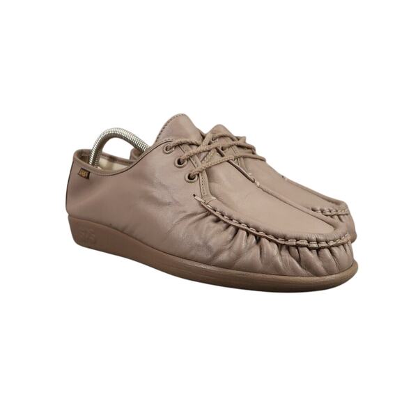 Sas Shoes Womens 10 Loafer Siesta Moc Classic Leather Comfort Handsewn USA Brown - Picture 1 of 15